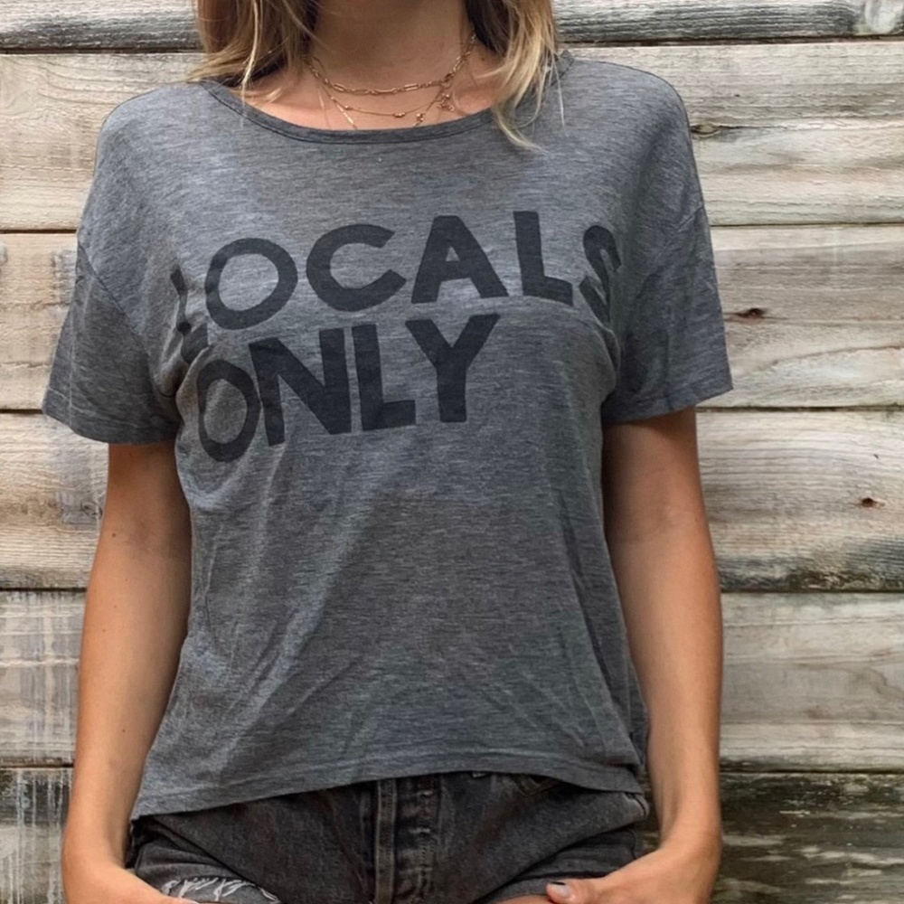RARE Aviator Nation Locals Only Open BackTee - Picture 1 of 8